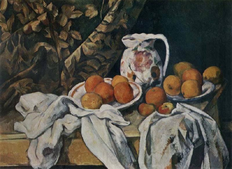 Paul Cezanne Still life with curtain Germany oil painting art